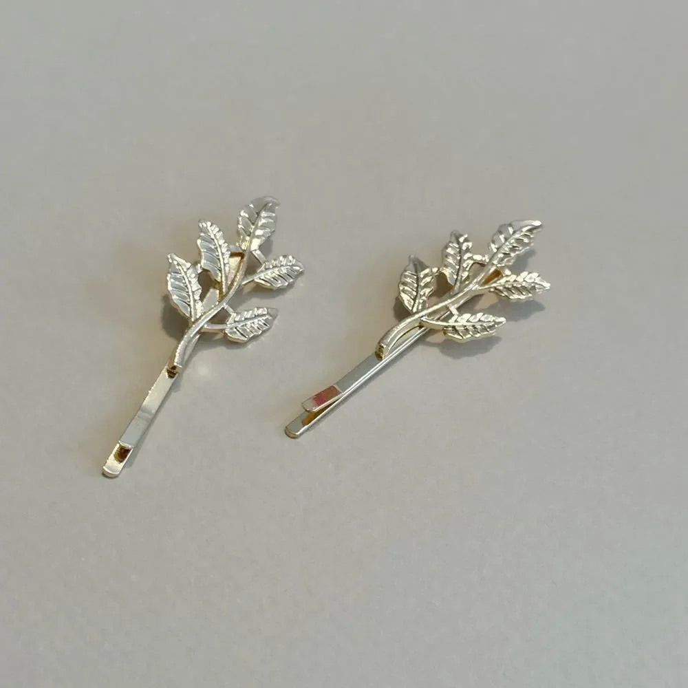 Leaf hair pin #1397